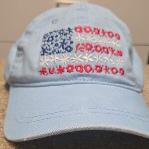 Light Blue Embroidered Flag Baseball Cap